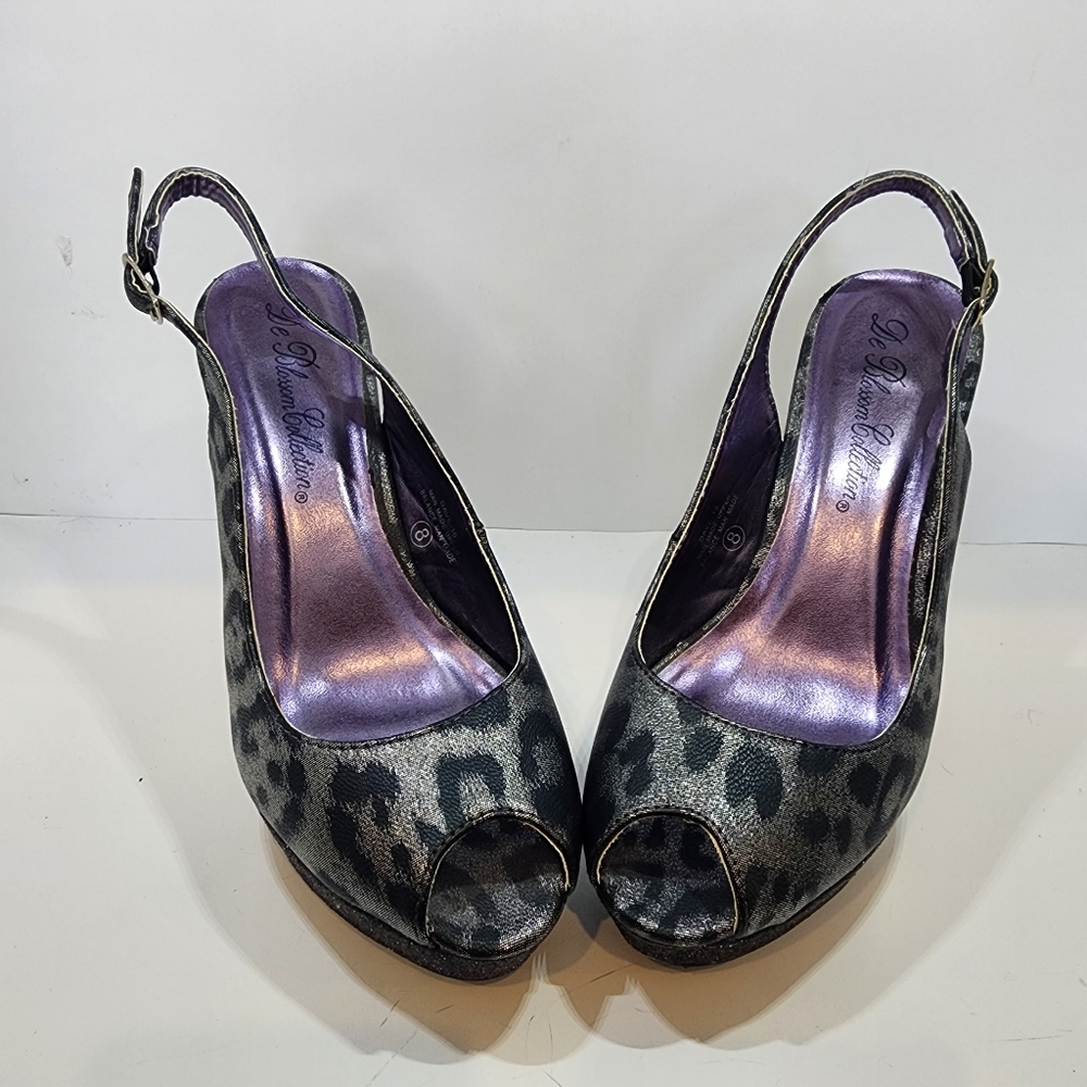 Bronze black leopard 5 inch Heels
